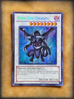Yugioh Dark End Dragon LCGX-EN188 Secret Rare NM - Image 1