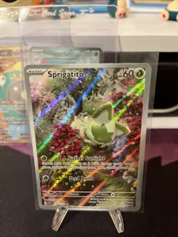 Pokemon TCG Sprigatito Full Art Scarlet & Violet Paldea Evolved Card 196/193 - Image 1