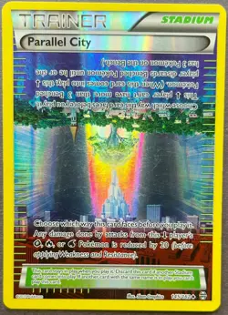 Parallel City Reverse Holo 145/162 Pokemon Card 2015 XY Breakthrough LP - Image 1