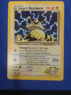 Pokemon TCG Lt. Surge's Electabuzz Gym Heroes Holo Card 6/132 - Image 1