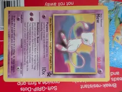 POKEMON BASE SET MEW LVL 23 WOTC BLACK STAR PROMO CARD - MODERATE CONDITION - Image 1