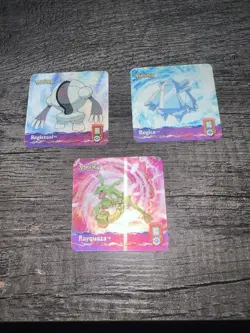 2006 Action Flipz Pokemon Legendary 3D Cards Rayquaza Registeel Regice AF76 AF71 - Image 1