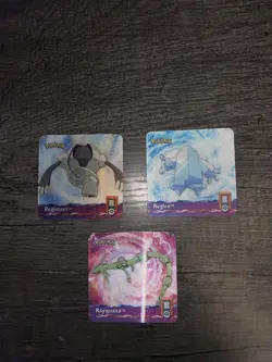 2006 Action Flipz Pokemon Legendary 3D Cards Rayquaza Registeel Regice AF76 AF71 - Image 2