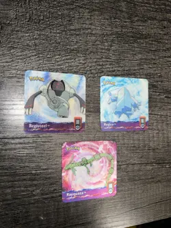 2006 Action Flipz Pokemon Legendary 3D Cards Rayquaza Registeel Regice AF76 AF71 - Image 3