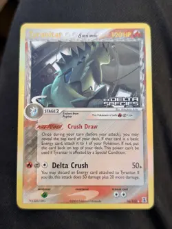 Pokemon TCG Tyranitar EX Holo Rare Card 16/113 2005 Delta Species - Image 1