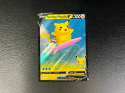 Surfing Pikachu V Full Art Celebrations 008/025 Ultra Rare Pokemon Card NM - Image 1