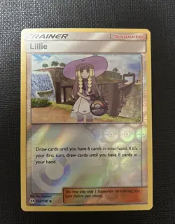 Pokemon TCG Trainer Lillie Card 122/149 Holo Rare Sun And Moon - Image 1