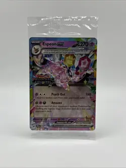 Pokemon Espeon EX TCG Prismatic Evolution Stamped Promo Card 034/131 - Image 1