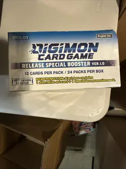 Bandai Digimon Card Game BT01-03 Release Special Booster Ver.1 Booster Box 811039034320 - Image 3