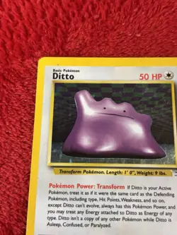 Ditto 3/62 Fossil Holo Wotc Pokemon Card Vintage Played - Image 3