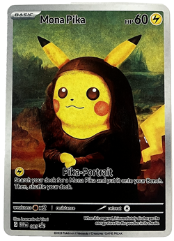 Mona Pika (Pikachu) Pokemon x Van Gogh Black Star Promo ACG Art Card - NM - Image 1