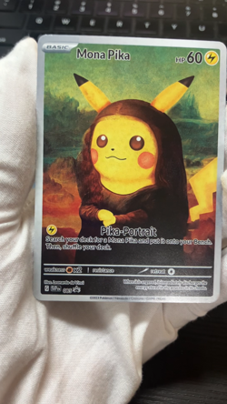 Mona Pika (Pikachu) Pokemon x Van Gogh Black Star Promo ACG Art Card - NM - Image 2
