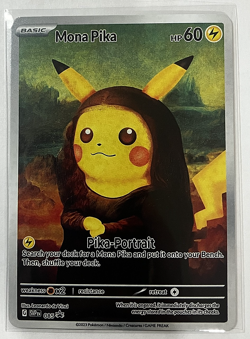 Mona Pika (Pikachu) Pokemon x Van Gogh Black Star Promo ACG Art Card - NM - Image 4