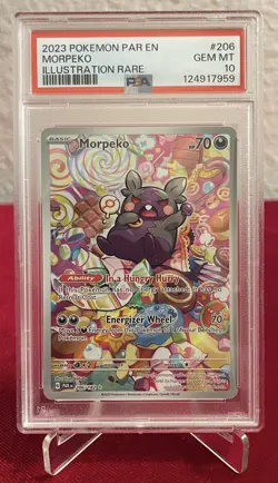 PSA 10 Morpeko Paradox Rift 206/182 Holo Illustration Rare Card Pokemon TCG - Image 1