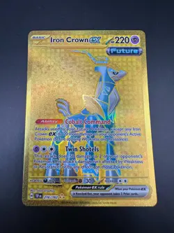 Iron Crown EX 216/162 S&V Temperal Forces Pokemon Gold Hyper Rare Card - Image 1