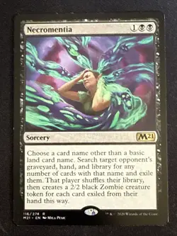 1x Necromentia (116) Core Set 2021 LP MTG Magic the Gathering x1 MKE - Image 1