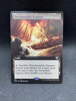 FOIL Extended Art Terramorphic Expanse - Commander Legends NM - Image 1