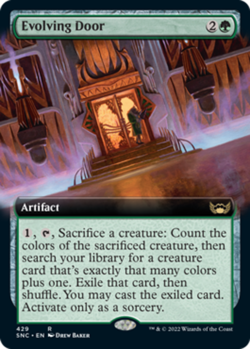 MTG-4x-Near Mint, English-Evolving Door - Extended Art-Streets of New Capenna - Image 1