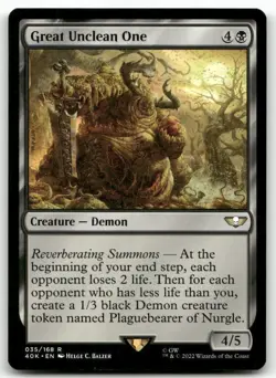 Great Unclean One #35 MTG Warhammer NM X1 - Image 1