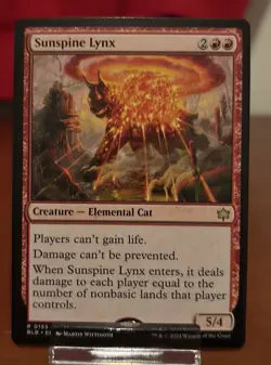 Sunspine Lynx - 0155 Rare Regular NM (MTG: Bloomburrow) - Image 1
