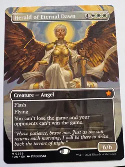 MTG - Herald of Eternal Dawn borderless- Foundations - Image 1