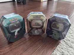 Pokemon TCG Triple Whammy Back Issue Collector Tin (Set of 3) Factory Sealed. - Image 1
