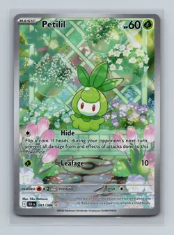 Pokemon TCG Petilil S&V Black Bolt 091/086 Illustration Rare Card NM - Image 1