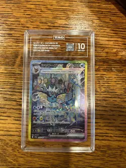 TAG 10 Vaporeon EX 205/187 SAR 2024 Pokemon TCG SV8a Terastal Festival - Image 1