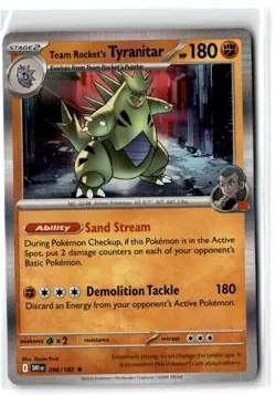 2025 Scarlet & Violet Series - Destined Rivals Team Rocket's Tyranitar #96 Rare - Image 1