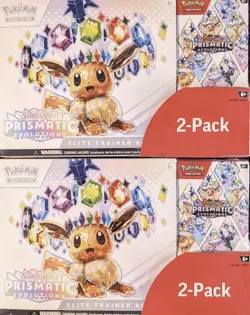 2x Pokemon Prismatic Evolutions Costco Elite Trainer Box + Booster Bundle 2-Pack - Image 5
