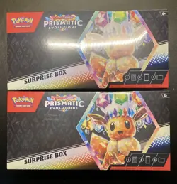2x Pokemon TCG: SV8.5 Prismatic Evolutions Surprise Box LOT - FACTORY SEALED - Image 1