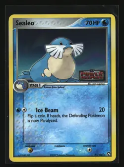 Pokemon SEALEO 37/108 Stamped Reverse Holo (2007 Power Keepers) LP/Light Play - Image 1