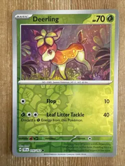 Pokemon TCG Deerling Scarlet & Violet-Temporal Forces 016/162 Reverse Holo NM - Image 1