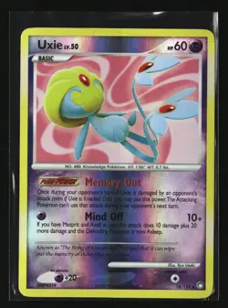 Pokemon UXIE 18/123 Reverse Holo Rare (2007 Mysterious Treasures) LP/Light Play - Image 1