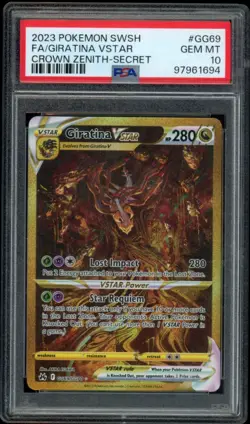 Pokemon Giratina VSTAR Crown Zenith Secret Rare Full Art #GG69 PSA 10 Gem Mint - Image 1
