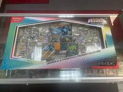 Pokemon TCG Prismatic Evolutions Lucario Ex + Tyranitar Ex Premium Collection - Image 1