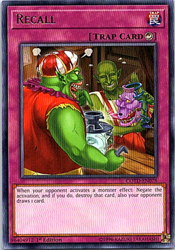 Recall COTD-EN078 Yu-Gi-Oh! Card Light Play 1st Edition - Image 1