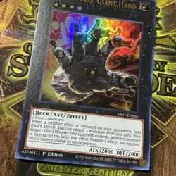Yugioh Number 106: Giant Hand RA04-EN066 Ultra Rare 1st Edition NM - Image 3