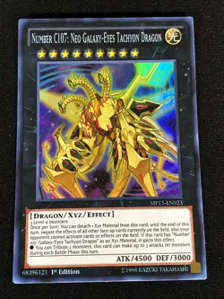 Yugioh Number C107 Neo Galaxy Eyes Tachyon Dragon MP15-EN023 1ST Super (NM) - Image 1