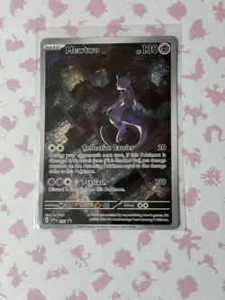 Mewtwo 052 Scarlet & Violet Promo Holo LP Pokemon TCG Card - Slight Bend - Image 1