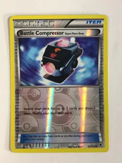 Pokemon Card Phantom Forces Reverse Holographic Battle Compressor 92/119 NM/EX C - Image 1