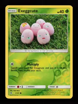 Exeggcute 1/131 Reverse Holo SM - Forbidden Light Yuka Morii Pokemon Card - Image 1