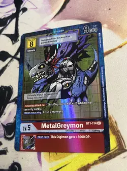 Digimon Card Game MetalGreymon BT1-114 SEC LP+ Alt Art - Image 1