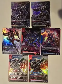 Gundam Newtype Rising card lot - all LR - pack fresh and NM - Image 1