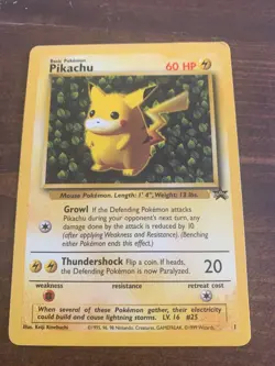 Pikachu Black Star Promo 1 Rare Pokemon Card NM - Image 1