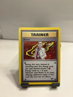 Pokemon TCG Blaine Trainer Gym Challenge Holo Card 17/132 Unlimited Rare - Image 1