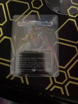Magic The Gathering Spectacular Spider-Man Battle Damage Card Marvel Legends - Image 1