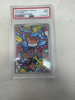 Pokemon TCG Tatsugiri Twilight Masquerade Illustration Rare Card 186/167 PSA 9 - Image 1
