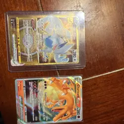Pokemon 2 Card Lot Lugia Vstar Silver Tempest Charizard Vstar TCG - Image 1