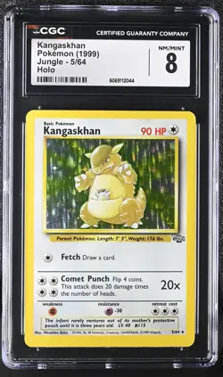 CGC 8 Kangaskhan 1999 Jungle 5/64 Holo Pokemon Card - Image 1